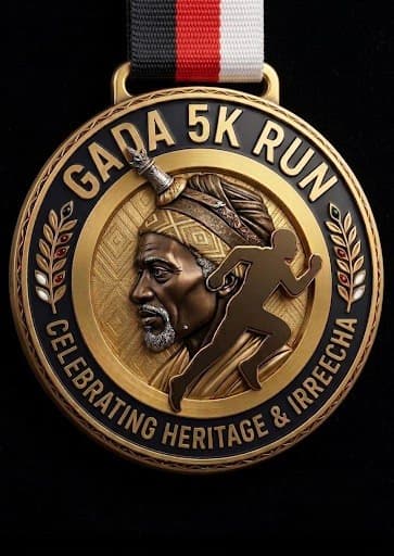 Gada 5K Run finisher medal